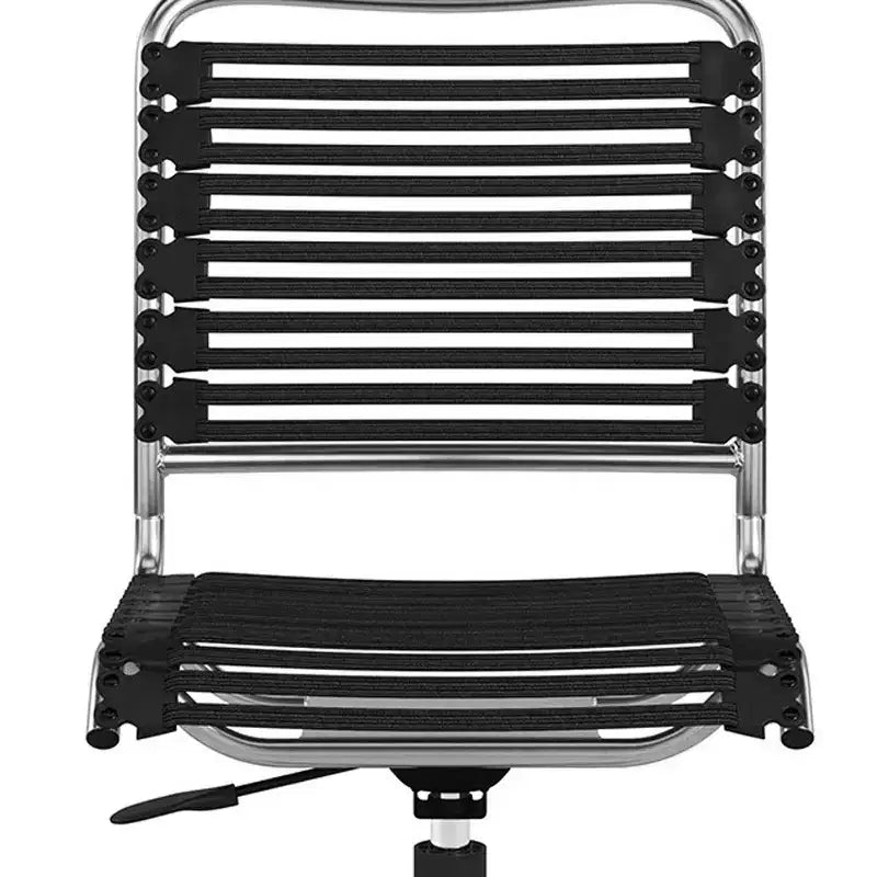Chaise de bureau pivotante réglable en noir et argent HomeRoots