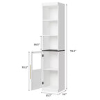 Armoire de rangement haute avec porte en verre, meuble de rangement de salle de bain de 70 po avec étagères réglables pour petits espaces