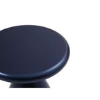 HomeStock Table d'appoint ronde avec plateau en métal bleu de 45 po de hauteur - 1 pièce