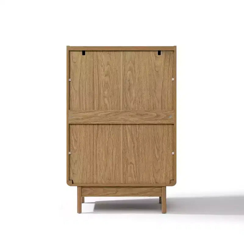 Armoire LuxenHome à 2 portes en bois manufacturé chêne 79 cm (l) x 123,7 cm (H) avec plateau supérieur marron