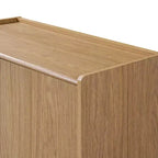 Armoire LuxenHome à 2 portes en bois manufacturé chêne 79 cm (l) x 123,7 cm (H) avec plateau supérieur marron