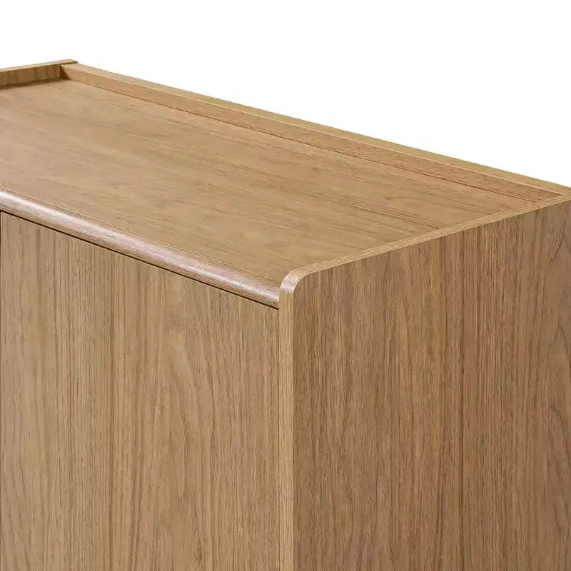 Armoire LuxenHome à 2 portes en bois manufacturé chêne 79 cm (l) x 123,7 cm (H) avec plateau supérieur marron