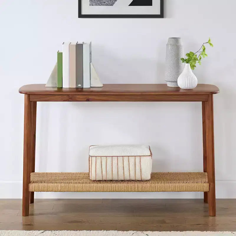 Console Alaterre Calais en bois, châtaignier