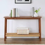 Console Alaterre Calais en bois, châtaignier