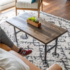 Table basse en bois massif marron RESTORE Trail par Pipe Decor