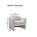 GDFStudio Gilmanton, fauteuil d'appoint moderne en bouclé en forme de U avec accoudoirs incurvés