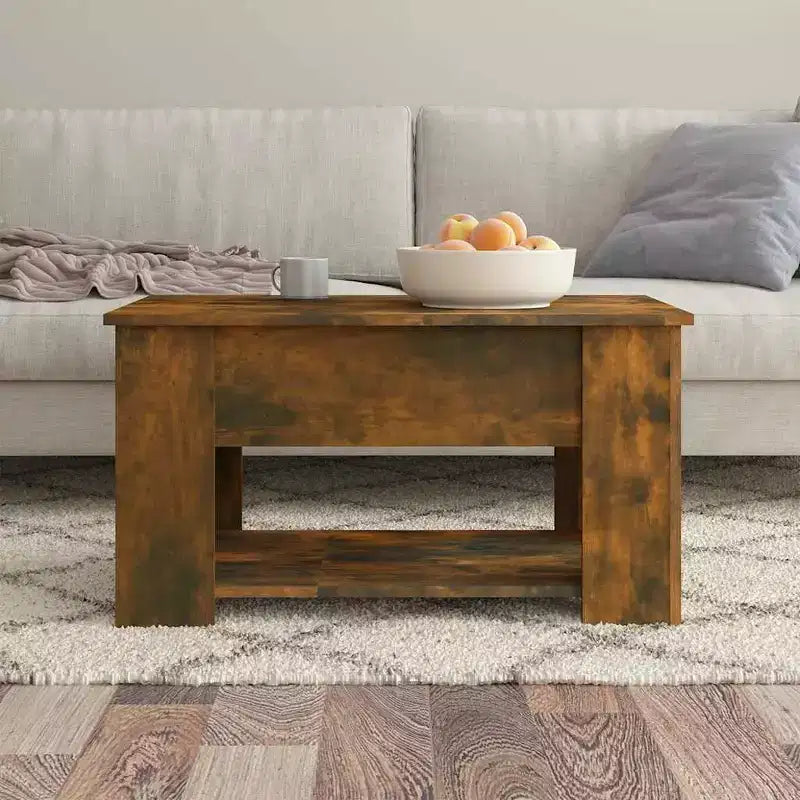 Table basse Chêne fumé Bois d'ingénierie 79 x 49 x 41 cm