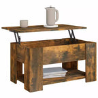 Table basse Chêne fumé Bois d'ingénierie 79 x 49 x 41 cm