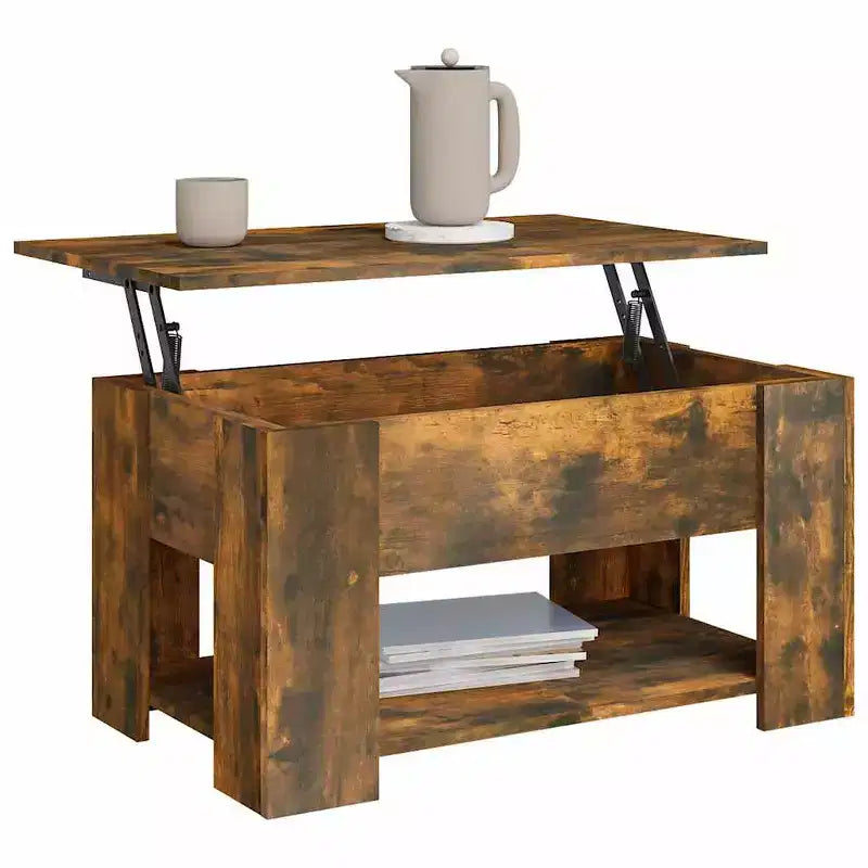 Table basse Chêne fumé Bois d'ingénierie 79 x 49 x 41 cm