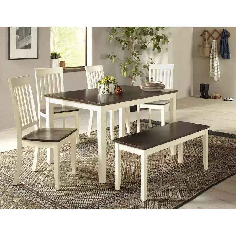 Jofran, Chaise de salle à manger en bois massif Decatur Lane Farmhouse (Lot de 2)