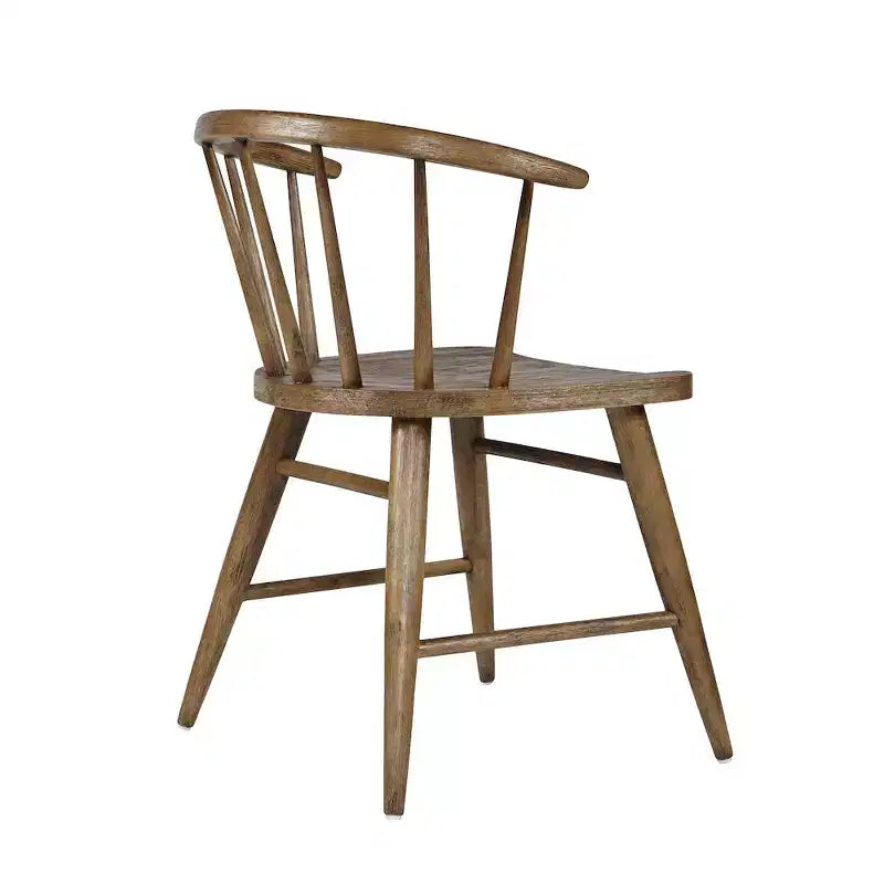 Chaise de salle à manger à dossier courbé en bois massif Jofran,Fitz (Lot de 2)