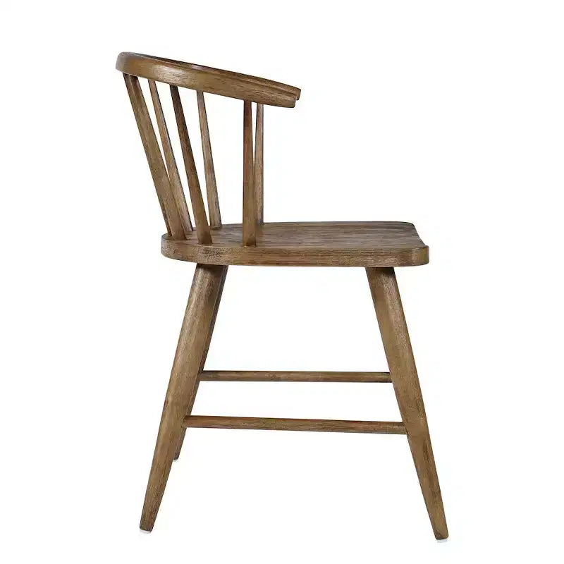 Chaise de salle à manger à dossier courbé en bois massif Jofran,Fitz (Lot de 2)
