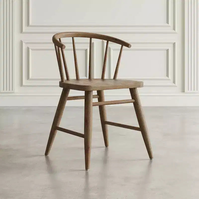 Chaise de salle à manger à dossier courbé en bois massif Jofran,Fitz (Lot de 2)