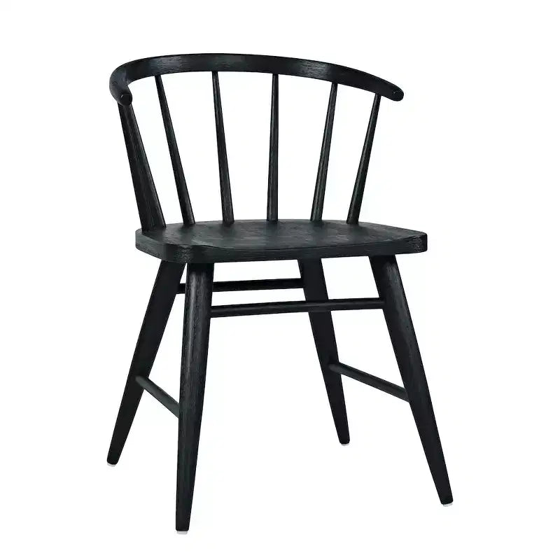 Chaise de salle à manger à dossier courbé en bois massif Jofran,Fitz (Lot de 2)