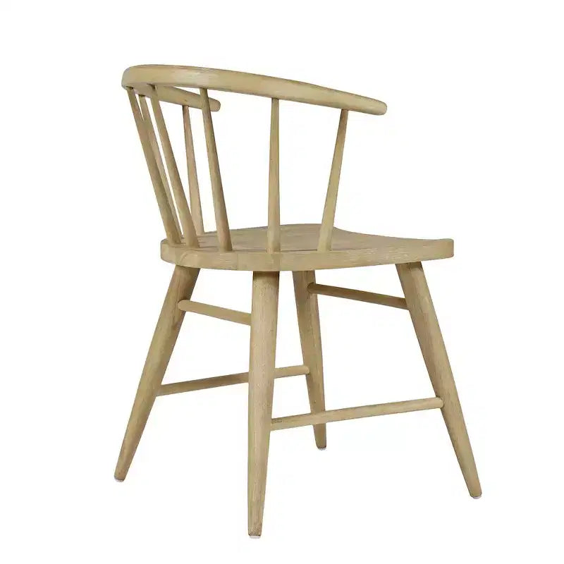 Chaise de salle à manger à dossier courbé en bois massif Jofran,Fitz (Lot de 2)