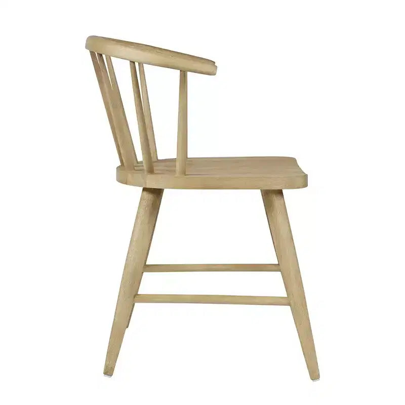 Chaise de salle à manger à dossier courbé en bois massif Jofran,Fitz (Lot de 2)