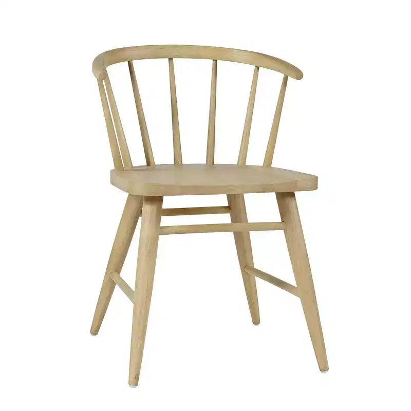 Chaise de salle à manger à dossier courbé en bois massif Jofran,Fitz (Lot de 2)