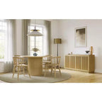 Chaise de salle à manger à dossier courbé en bois massif Jofran,Fitz (Lot de 2)