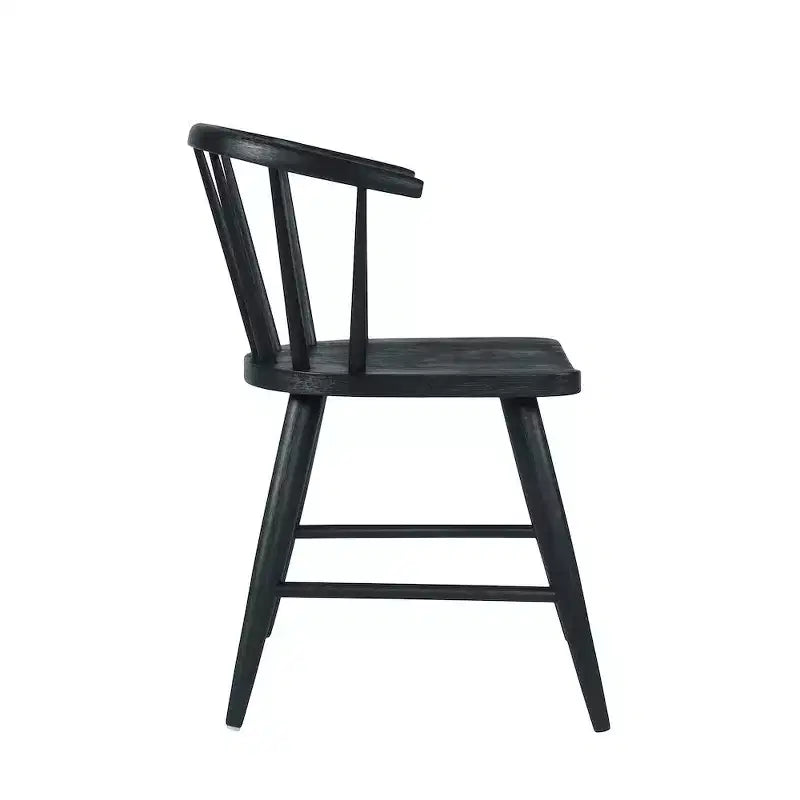 Chaise de salle à manger à dossier courbé en bois massif Jofran,Fitz (Lot de 2)