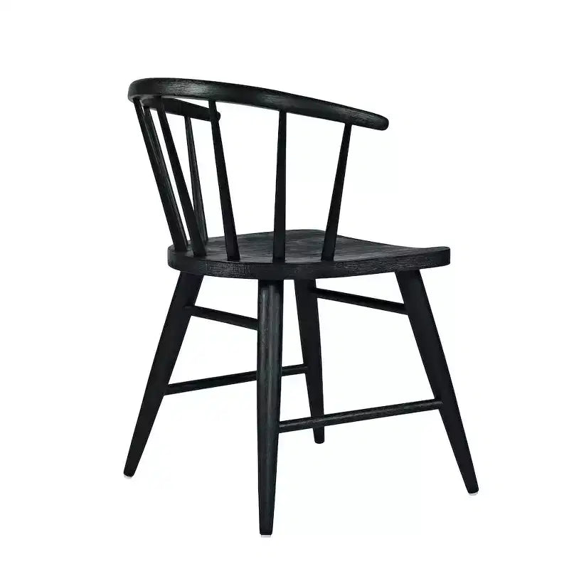 Chaise de salle à manger à dossier courbé en bois massif Jofran,Fitz (Lot de 2)
