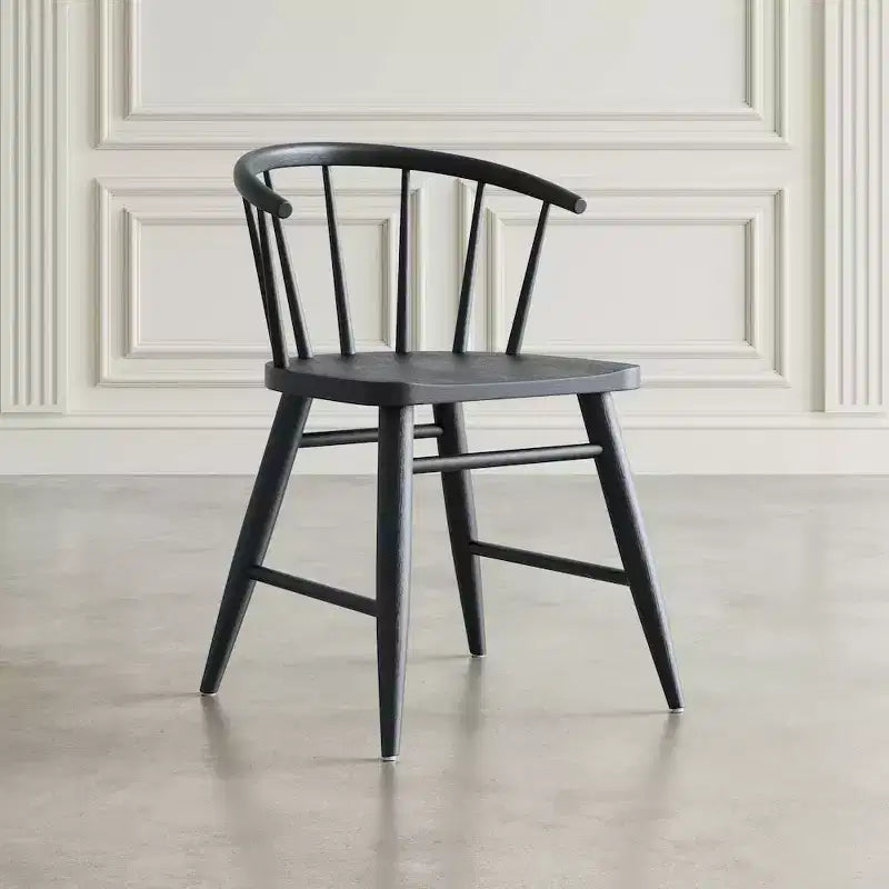 Chaise de salle à manger à dossier courbé en bois massif Jofran,Fitz (Lot de 2)