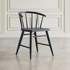 Chaise de salle à manger à dossier courbé en bois massif Jofran,Fitz (Lot de 2)