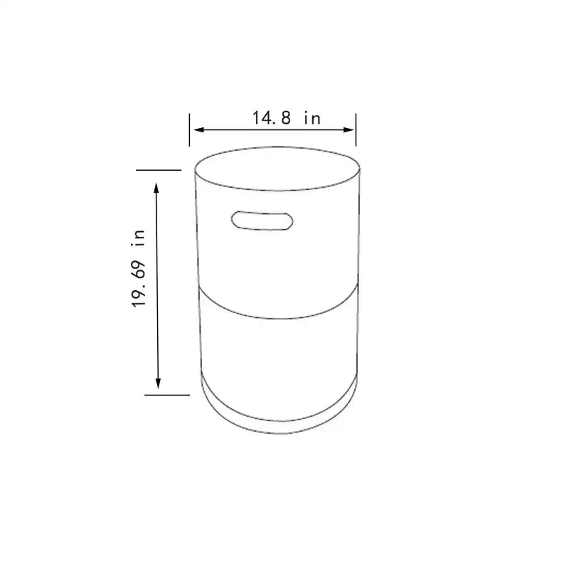 Cache-bouteille de propane rond en acier avec table d'appoint intégrée