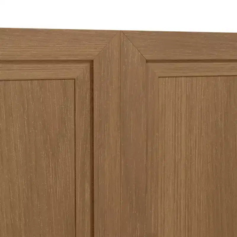 Meuble de rangement haut de 79 cm imitation bois, couleur blanche, avec 2 portes en bois massif pour chambre à coucher, salon/salle à manger