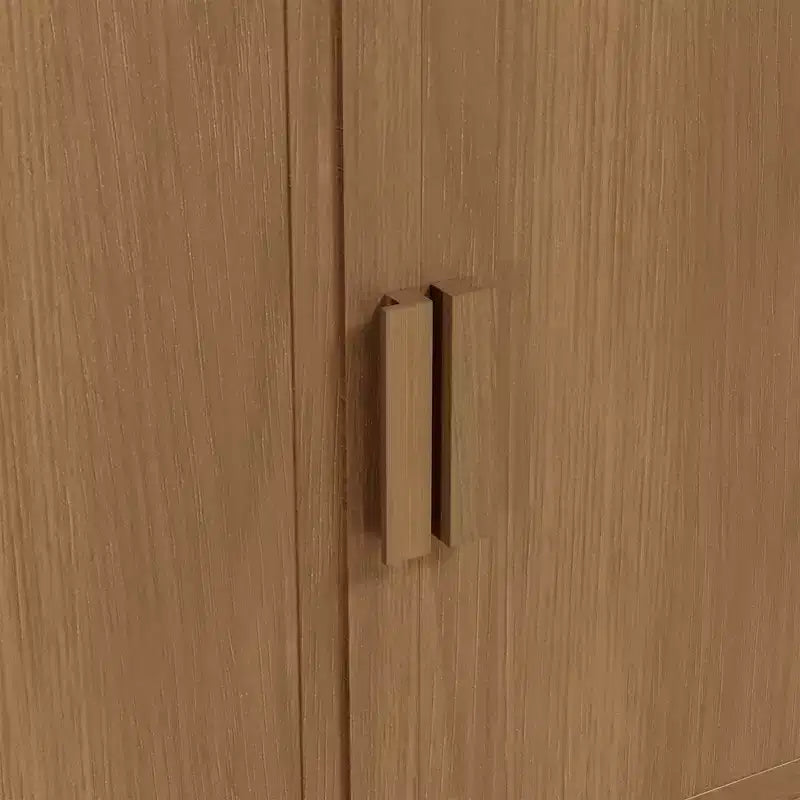 Meuble de rangement haut de 79 cm imitation bois, couleur blanche, avec 2 portes en bois massif pour chambre à coucher, salon/salle à manger