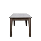 Table de salle à manger vintage Okak 106.3IN, table de cuisine extensible avec plateau long, table pliante pour fête, célébration, réunions, chêne foncé