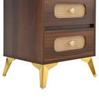 Coiffeuse Whisen avec miroir, lumières, 5 tiroirs et étagère de rangement