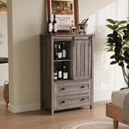 Commode 5 tiroirs, commode de chambre moderne en bois avec tiroirs de rangement, meuble TV de style ferme pour le salon, la chambre, le couloir
