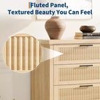 Commode 4 tiroirs, Commode de chambre moderne en bois avec poignées et tiroirs de rangement, Meuble TV de style ferme pour salon, chambre à coucher, couloir
