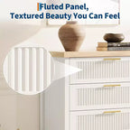 Commode 4 tiroirs, Commode de chambre moderne en bois avec poignées et tiroirs de rangement, Meuble TV de style ferme pour salon, chambre à coucher, couloir