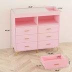 Meuble de rangement à tiroirs, commode à langer, prise de courant, avec lumière et pieds en métal, convient pour le salon, la chambre et la chambre de bébé