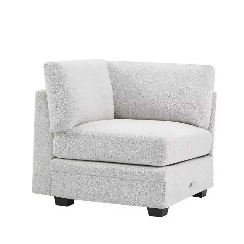 Canapés modulaires sectionnels réversibles rembourrés modernes 7 pièces Christopher Knight Home Blair avec 2 poufs