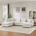 Christopher Knight Home Blair Modern 7 Piece Reversible Upholstered Modular Sectional Sofas with 2 Ottomans