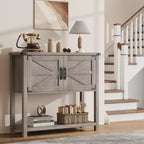 Table Console Fermière 31,5" - Table de Canapé d'Entrée à 2 Portes avec Étagère Ouverte pour Salon/Cuisine/Chambre