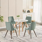 FurnitureR Lot de 2 chaises de salle à manger, chaises d'appoint modernes en velours avec grand siège moelleux pour salle à manger, cuisine, salon, chambre à coucher, vert