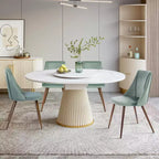 FurnitureR Lot de 2 chaises de salle à manger, chaises d'appoint modernes en velours avec grand siège moelleux pour salle à manger, cuisine, salon, chambre à coucher, vert