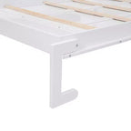 Lit escamotable pleine grandeur avec étagères de rangement, Lit mural pliant avec armoire pour chambre à coucher ou chambre d'amis, Blanc