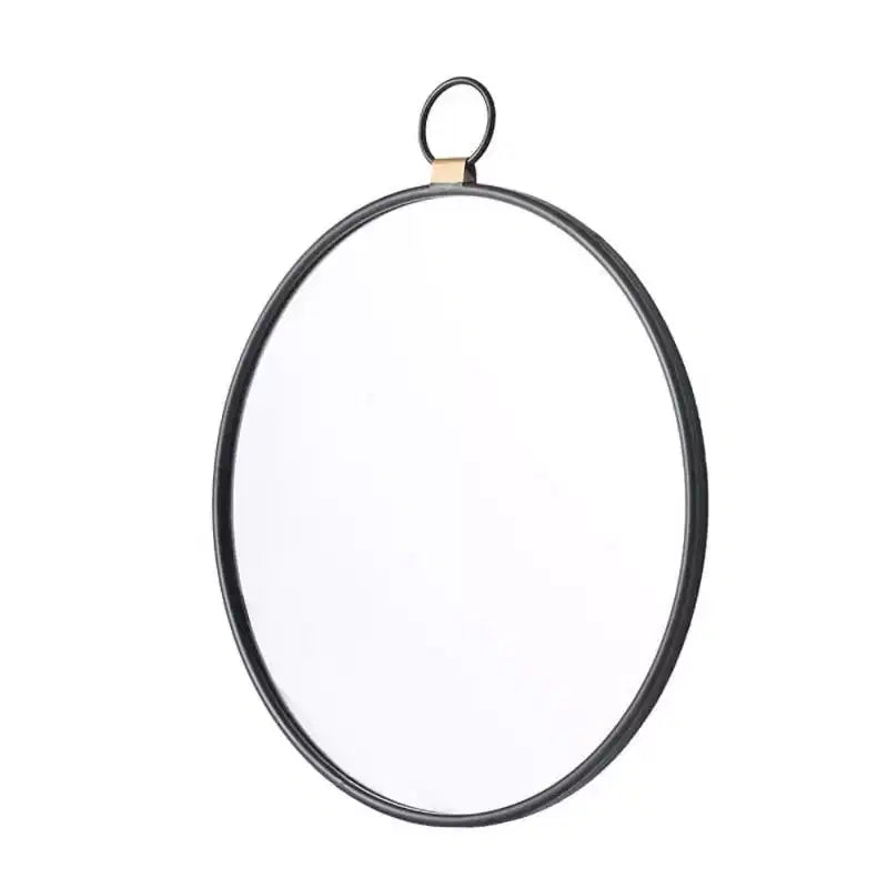MAYEERTY Miroir mural 24 x 27 avec cadre noir, miroir de décoration contemporain pour salon, foyer, entrée, chambre à coucher