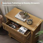 Commode à 3 tiroirs pour chambre à coucher, large commode avec poignée vintage, commode moderne en bois, armoire de chevet large pour salon