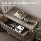 Commode à 3 tiroirs pour chambre à coucher, large commode avec poignée vintage, commode moderne en bois, armoire de chevet large pour salon