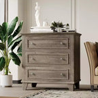 Commode à 3 tiroirs pour chambre à coucher, large commode avec poignée vintage, commode moderne en bois, armoire de chevet large pour salon