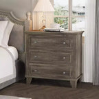 Commode à 3 tiroirs pour chambre à coucher, large commode avec poignée vintage, commode moderne en bois, armoire de chevet large pour salon