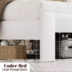 Lit plateforme Okak Natural Style toutes tailles avec tête de lit en bois de style fermier, cadre de lit moderne sans besoin de sommier tapissier