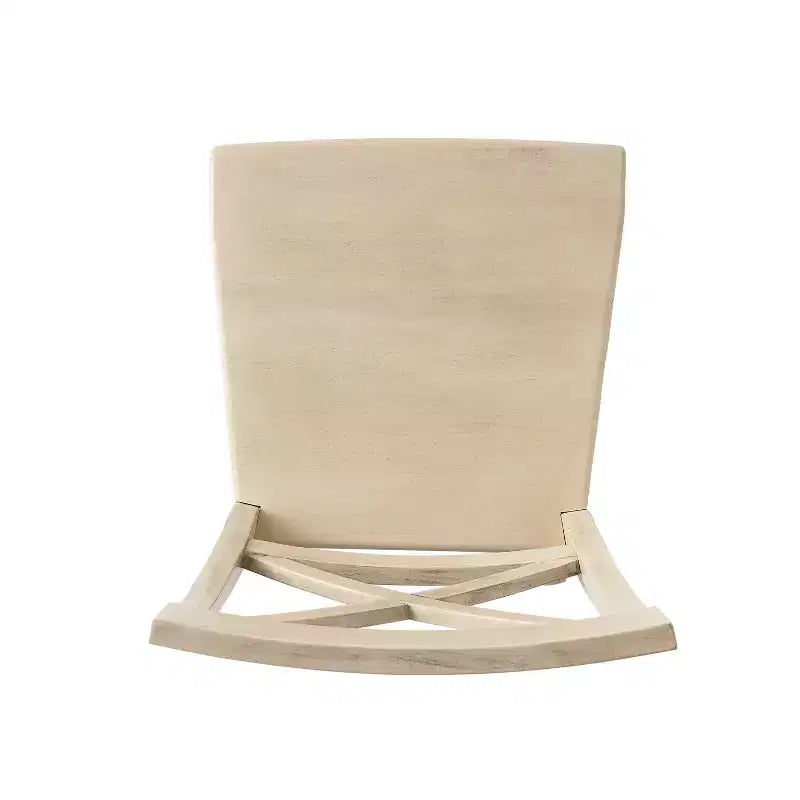 Lot de 2 chaises de salle à manger sans accoudoirs Okak en bois d'acacia de style Mid-Century avec dossier en X, chaises d'appoint de style rustique pour salle à manger, restaurant