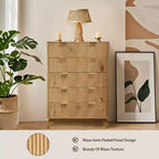 Commode moderne, commode à tiroirs à motif ondulé, commode à cinq tiroirs rainurés, adaptée aux chambres, aux salons et aux couloirs.