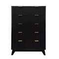 Modern drawer cabinet, wave-patterned drawer cabinet, grooved five-drawer vanity, suitable for bedrooms, living rooms, and hallways.